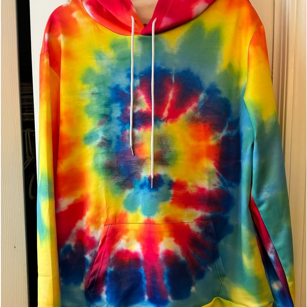 Beautiful multi color burst lightweight sweatshirt